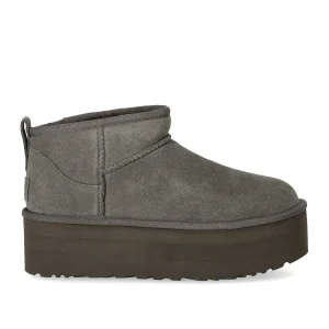 UGG CLASSIC ULTRA MINI PLATFORM GREY BOOT