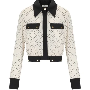 ELISABETTA FRANCHI MILK BICOLORED SHIRT
