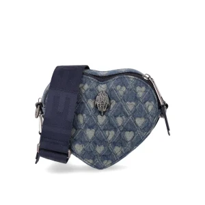 KURT GEIGER KENSINGTON HEART DENIM CROSSBODY BAG