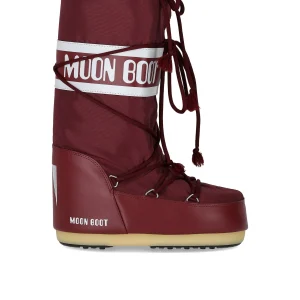 MOON BOOT ICON NYLON BURGUNDY SNOW BOOT