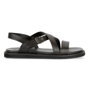 Dylan: Sandales Homme - Cuir Marron
