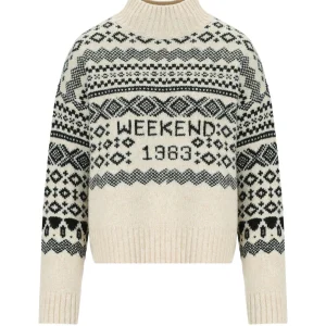 MAX MARA WEEKEND BRIOSO1234 WHITE SWEATER