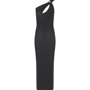 FEDERICA TOSI BLACK CUT-OUT KNITTED DRESS