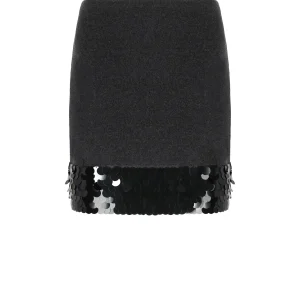 MAX MARA WEEKEND BRONTE1234 ANTHRACITE GREY SKIRT