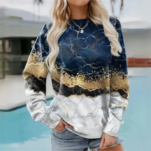 Pull à Imprimé Stylisé pour Femmes