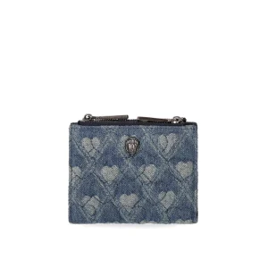 KURT GEIGER KENSINGTON DENIM SMALL BLAUW WALLET
