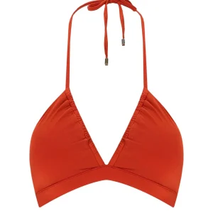 MAX MARA BEACHWEAR ADRIENE BRICK RED B CUP BIKINI TOP
