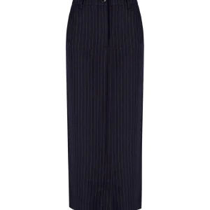 ESSENTIEL ANTWERP GLOSSARY NAVY BLUE MIDI SKIRT