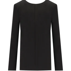 FEDERICA TOSI BLACK CADY BLOUSE