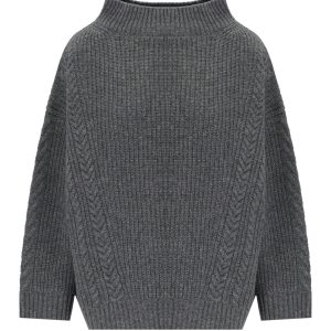MAX MARA WEEKEND SALITA ANTHRACITE GREY SWEATER