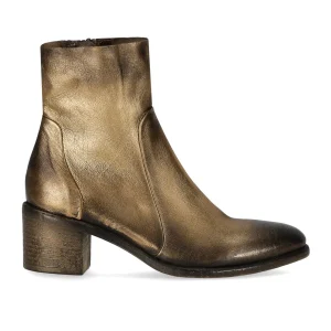 STRATEGIA GEMMA GOLD HEELED ANKLE BOOT