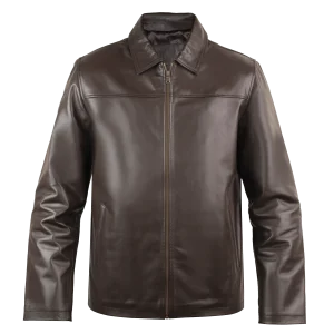 Heritage: Veste Hommes - Cuir Marron Chocolat