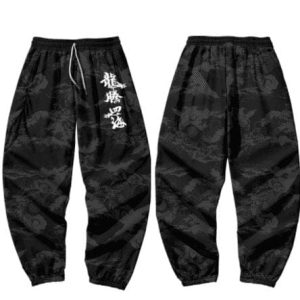 Pantalon avec motif japonais
