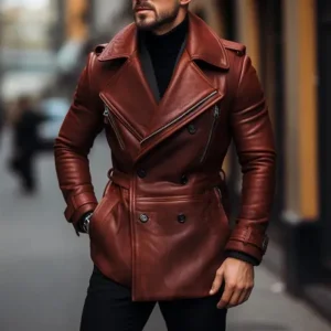 Veste en Cuir élégante pour Hommes