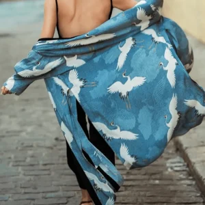 Kimono long | Grues Célestes