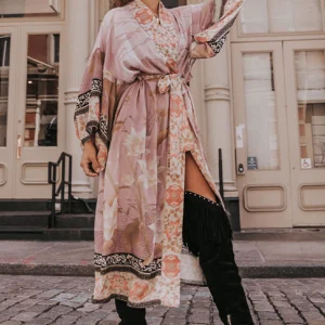 Kimono long | Rose Bohème