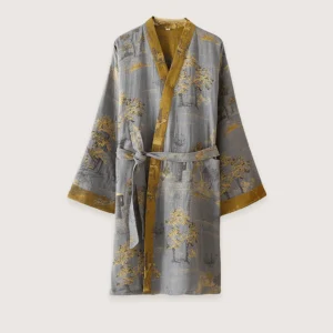 Peignoir kimono gris homme | Momiji