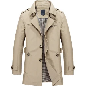 Trench-coat mi-long pour Hommes