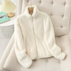 Cardigan Chaud avec Fermeture Eclair pour Femmes
