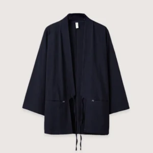 Veste kimono noir | Cardigan Minimaliste