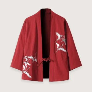 Veste kimono rouge | Kaze